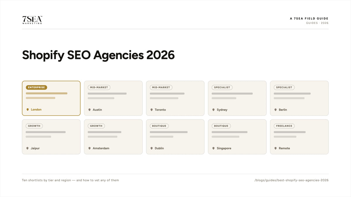 Comparison of the best Shopify SEO agencies in 2026