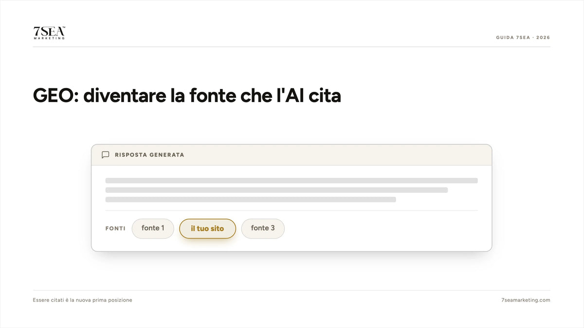 GEO: come diventare la fonte che l'AI cita nelle risposte generate