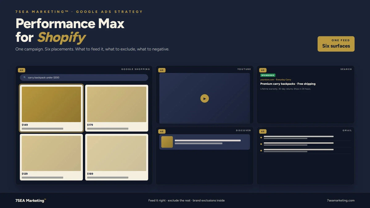Performance Max for Shopify: What to Feed It, What to Exclude (2026)