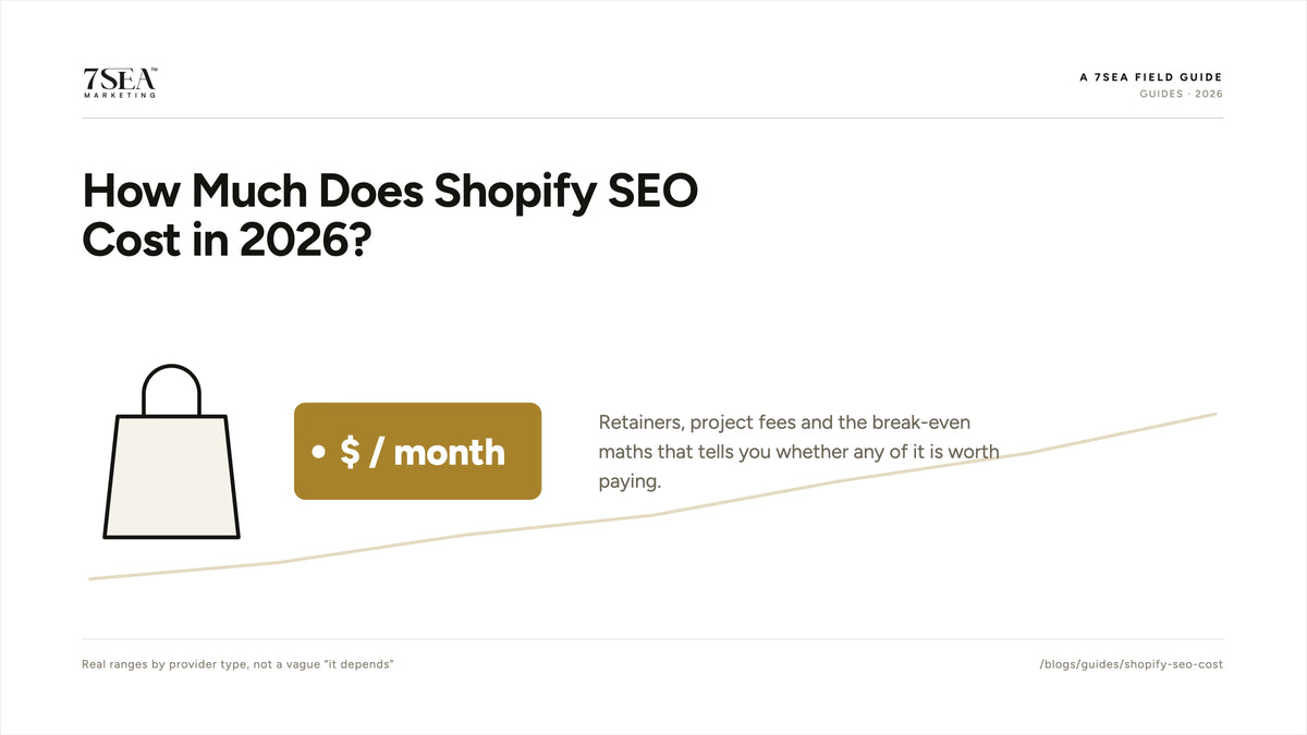 Shopify SEO cost and pricing guide for 2026