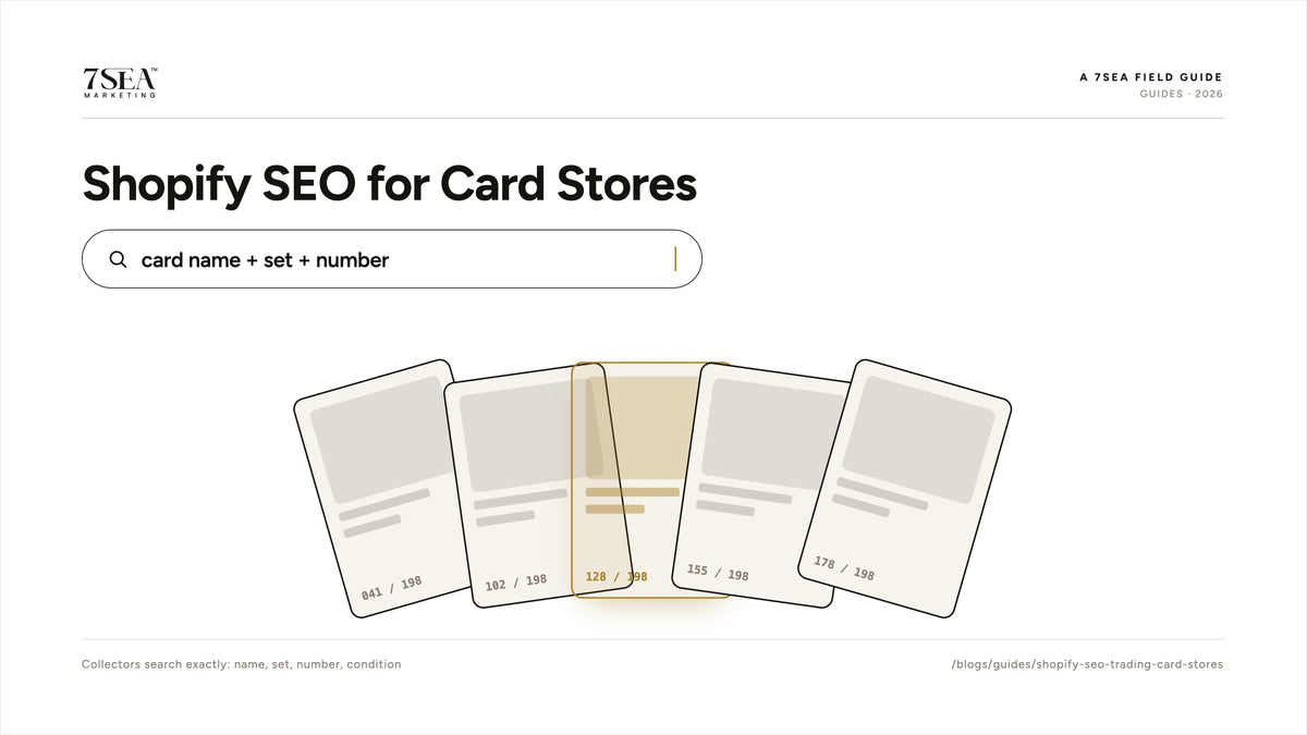 Shopify SEO guide for trading card, TCG and sports card stores