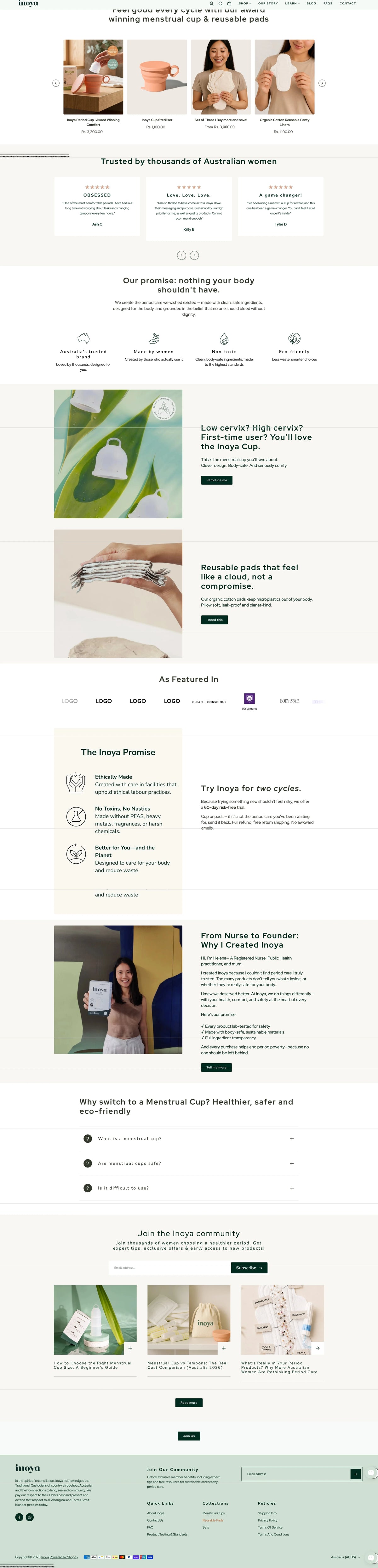 Old homepage, desktop
